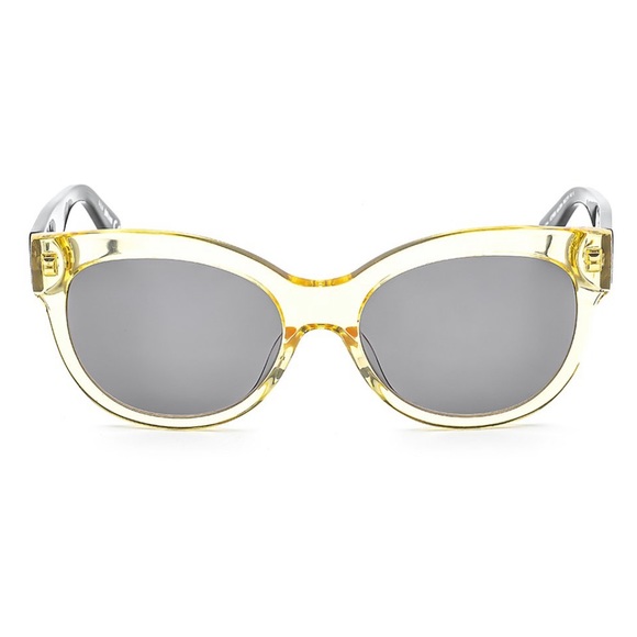 JUST CAVALLI SHINY YELLOW & SMOKE OVAL SUNGLASSES - Picture 11 of 12